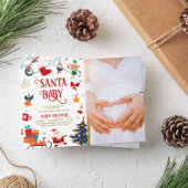 Invitation photo père Noël Baby shower