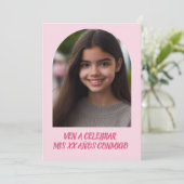 Invitation Photo Personalizada Invitación de Cumpleaños (Debout devant)