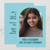 Invitation Photo Personalizada Invitación de Cumpleaños (Devant / Derrière)