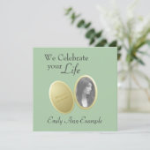 Invitation Photo personnalisable : Réveil / (Vivant) Funérail (Debout devant)