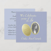 Invitation Photo personnalisable : Réveil / (Vivant) Funérail (Devant / Derrière)