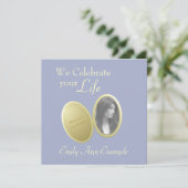 Invitation Photo personnalisable : Réveil / (Vivant) Funérail (Debout devant)