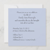 Invitation Photo personnalisable : Réveil / (Vivant) Funérail (Dos)