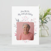 Invitation Photo personnalisé 80 ans 80e anniversaire personn (Debout devant)