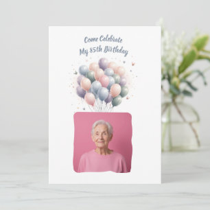 Invitation Photo personnalisé 85 ans sur mesure