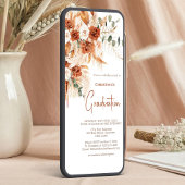 Invitation Photo personnalisé en terre cuite Boho pour la rem