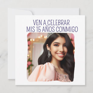 Invitation Photo personnalisée 15e anniversaire Mis Quince Qu