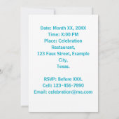 Invitation Photo personnalisée 20e anniversaire Ballons Invit (Dos)