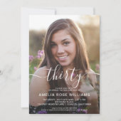 Invitation Photo personnalisée 30e anniversaire fête Trente (Devant)
