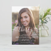 Invitation Photo personnalisée 30e anniversaire fête Trente (Debout devant)