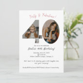 Invitation photo personnalisée 40e anniversaire (Debout devant)