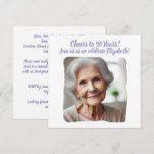 Invitation Photo personnalisée - 90 ans 90e anniversaire (Devant / Derrière)