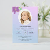 Invitation Photo personnalisée Anniversaire (Debout devant)