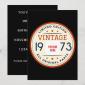 INVITATION PHOTO PERSONNALISÉE ANNIVERSAIRE LIMITÉE ÉDITION (Devant / Derrière)