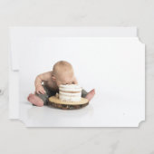 Invitation photo personnalisée avec l'âge de l'anniversaire d (Dos)