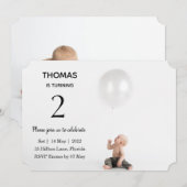 Invitation photo personnalisée avec l'âge de l'anniversaire d (Devant / Derrière)