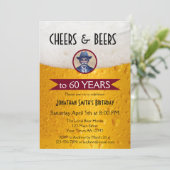 Invitation Photo personnalisée Bière Anniversaire Fête Invita (Debout devant)