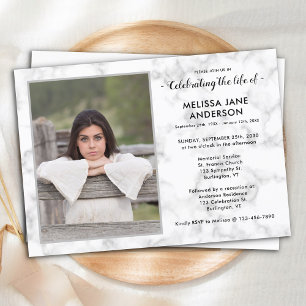 Invitation Photo Personnalisée Célébration De La Vie Funérair