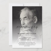 Invitation Photo personnalisée Célébration des funérailles de (Devant)