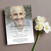 Invitation Photo personnalisée Célébration des funérailles de