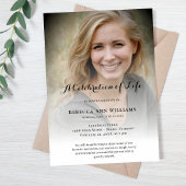 Invitation Photo personnalisée Célébration des funérailles de