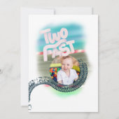 Invitation photo personnalisée de deux voitures rapides (Dos)