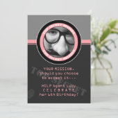 Invitation photo personnalisée de la fête d'annive (Debout devant)