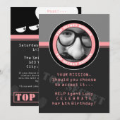 Invitation photo personnalisée de la fête d'annive (Devant / Derrière)