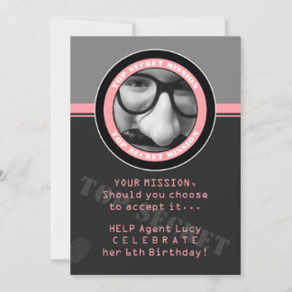 Invitation photo personnalisée de la fête d'annive
