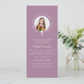 Invitation Photo personnalisée de la première fille communion (Debout devant)
