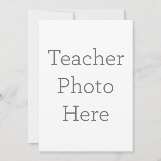 Invitation photo personnalisée de l'enseignant (Devant)