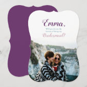 Invitation Photo [personnalisée] de proposition de demoiselle (Devant / Derrière)