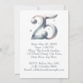 Invitation Photo personnalisée du 25e anniversaire du Mariage (Dos)