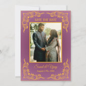 Invitation Photo personnalisée du Mariage hindou indien Ganes (Dos)