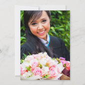 Invitation Photo personnalisée Élégant Graduation moderne (Dos)