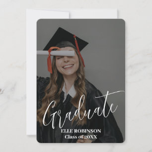 Invitation Photo personnalisée Elegant Smokey Grad