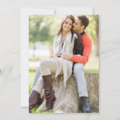 Invitation Photo personnalisée Fleurs blanches Partie d'engag (Dos)