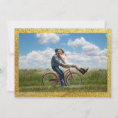 Invitation Photo Personnalisée Funny Modern Gold Groomsmen (Dos)