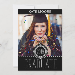 Invitation Photo Personnalisée Grad Casquette Et Gown Party
