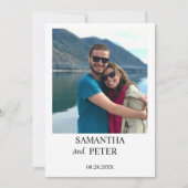 Invitation Photo personnalisée Mariage détendu moderne (Devant)