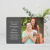 Invitation Photo personnalisée + Mariage moderne (Debout devant)