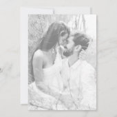 Invitation Photo personnalisée Mariage rose chaud simple et é (Dos)