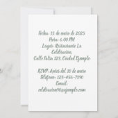 Invitation Photo personnalisée Mes 85 Ans - 85 Years Custom (Dos)