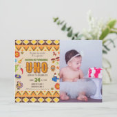 Invitation Photo personnalisée Mexicaine thème fille premier  (Debout devant)