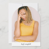 Invitation Photo personnalisée moderne affichée (Dos)