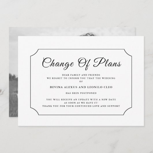 Invitation Photo personnalisée|Modification des plans|Faire-p (Devant / Derrière)