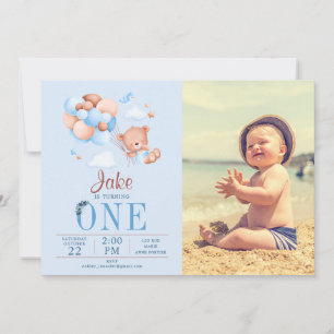 Invitation Photo Personnalisée Ours Et Ballotte En Jeu D'Anni