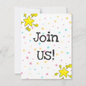 Invitation Photo personnalisée pois (Dos)