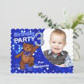 Invitation photo personnalisée pour le 3e annivers (Debout devant)