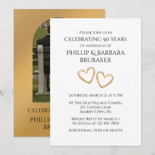 Invitation photo personnalisée pour les 50 ans de